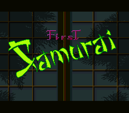 First Samurai (USA) Title Screen